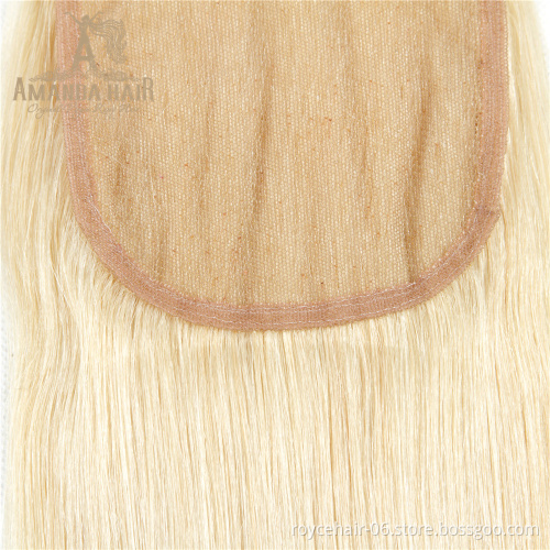 Wholesale 613 Blond 4*4 Lace Closure, Brazilian Straight Virgin Remy Human Hair Lace Closure